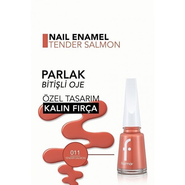 Flormar Nail Enamel Yoğun Pigmentli Oje 011 Tender Salmon