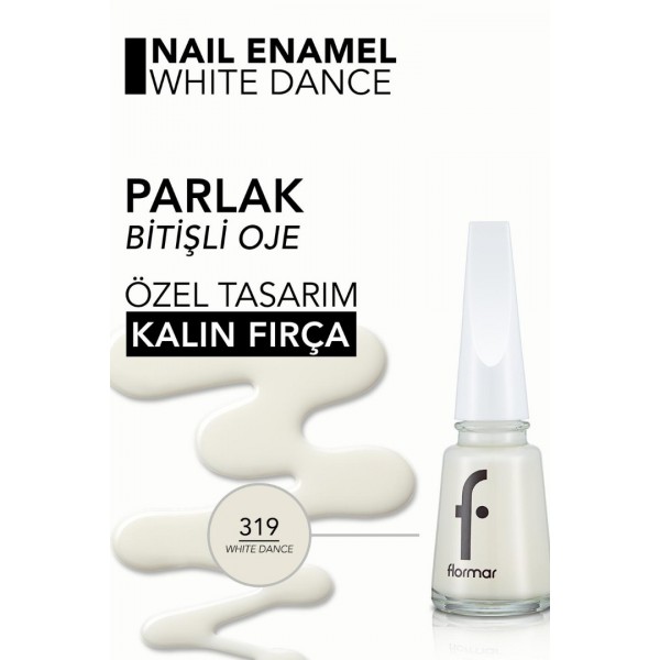 Flormar Nail Enamel Yoğun Pigmentli Oje 319 White Dance
