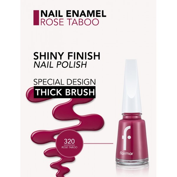 Flormar Nail Enamel Yoğun Pigmentli Oje 320 Rose Taboo