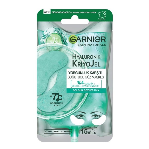 Garnier Hyaluronik Kriyojel Yorgunluk Karşıtı Soğutucu Göz Maskesi Garnier Hyaluronik Kriyojel Yorgunluk Karşıtı Soğutucu Göz Maskesi