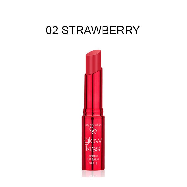 Golden Rose Glow Kiss Tinted Lip Balm Ruj 02 Strawberry